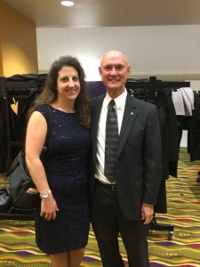 Amanda Paluch and Steve Handrick prior to awards ceremony. 