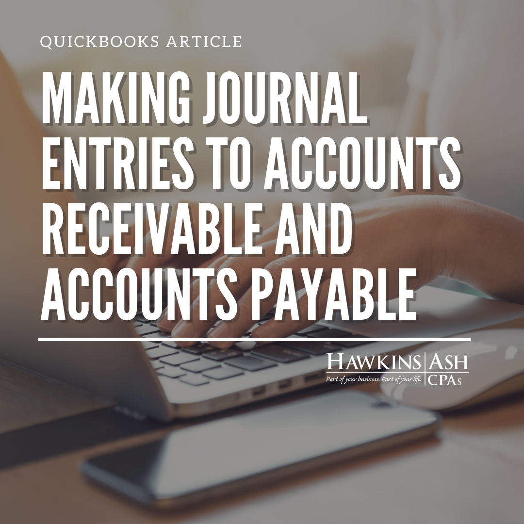 journal entries quickbooks
