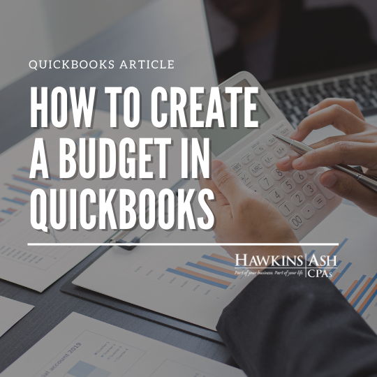 Budget in QuickBooks