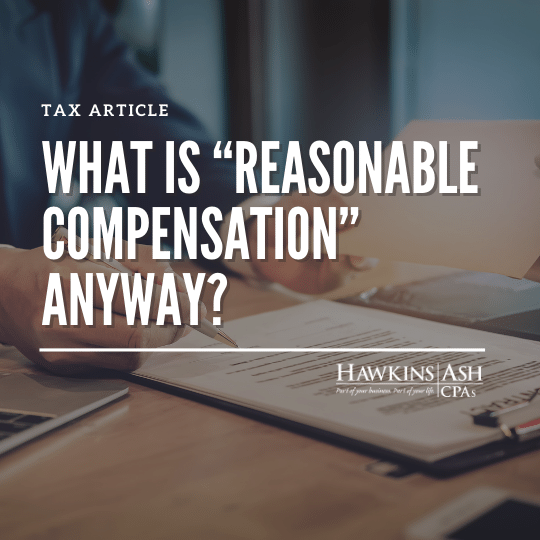 reasonable compensation