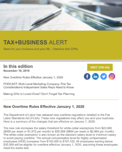 Tax and business alert: Hawkins Ash CPAs