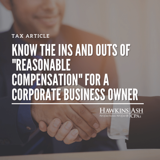 corporation compensation