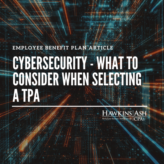 Selecting a TPA