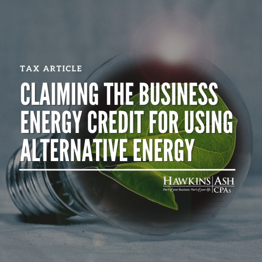 Business Energy Credit