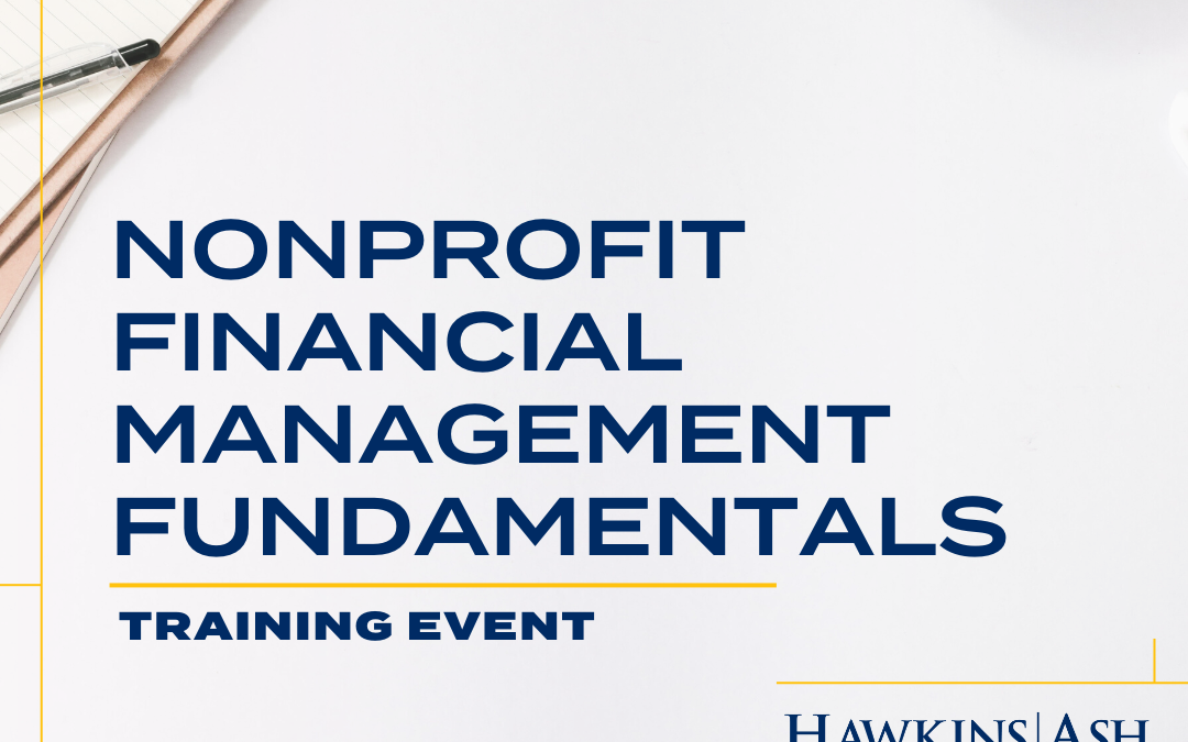 2023 Nonprofit Financial Management Fundamentals Event