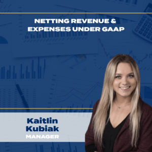 Netting Revenue & Expenses Under Gaap